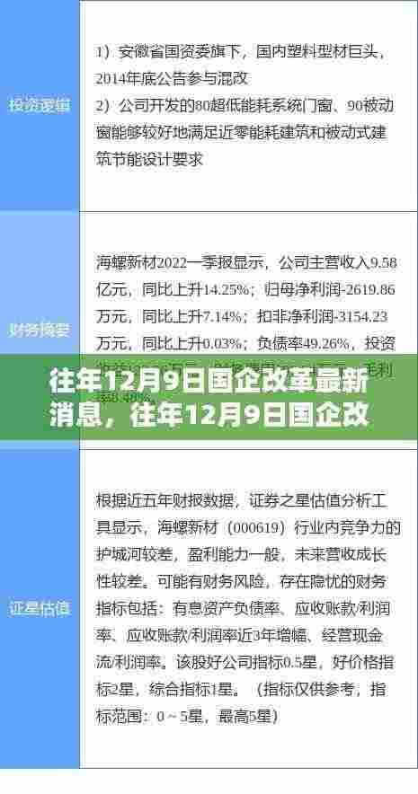 国企改革的最新动态与趋势分析，历年12月9日的消息综述与深度解读