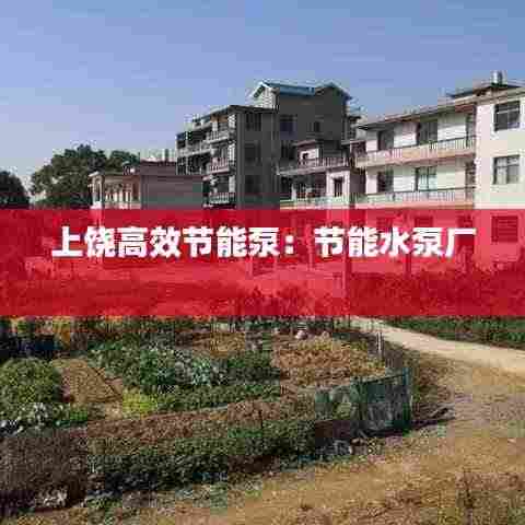 上饶高效节能泵：节能水泵厂 