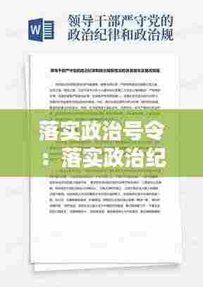 落实政治号令:落实政治纪律政治规矩自查报告