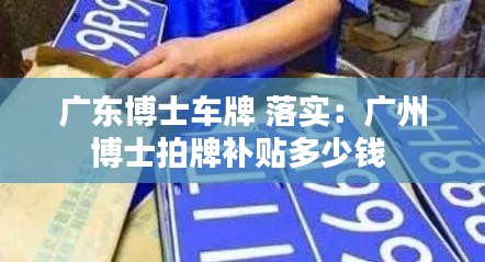 广东博士车牌 落实:广州博士拍牌补贴多少钱