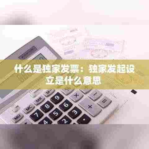 什么是独家发票:独家发起设立是什么意思