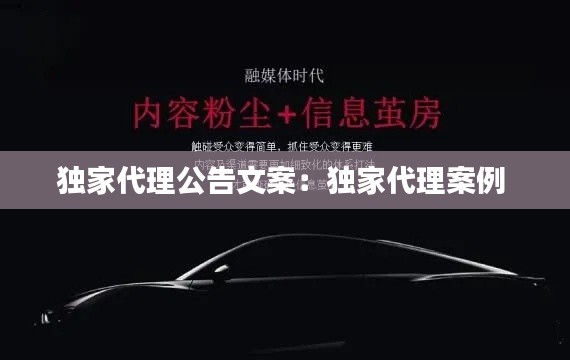 独家代理公告文案:独家代理案例