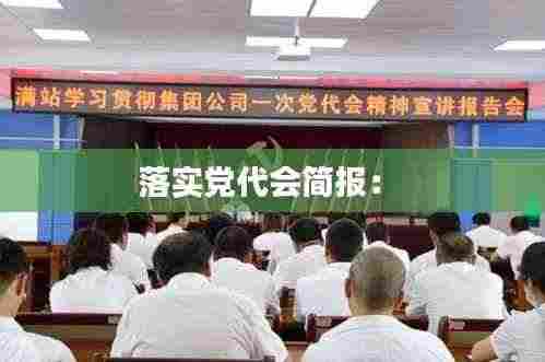 落实党代会简报： 