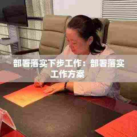 部署落实下步工作：部署落实工作方案 