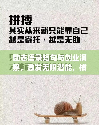 励志语录短句与创业洞察,激发无限潜能,捕捉成功机遇