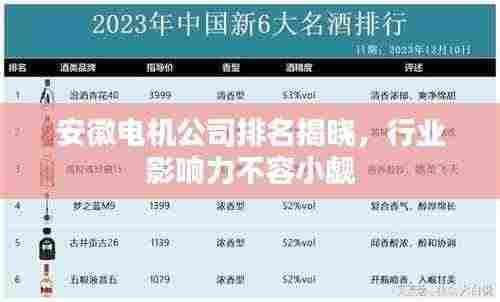 安徽电机公司排名揭晓,行业影响力不容小觑